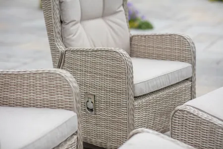 Bramblecrest Chedworth Deluxe Recliner Set with 2 Footstools & Ceramic Top Coffee Table - Sandstone - image 2