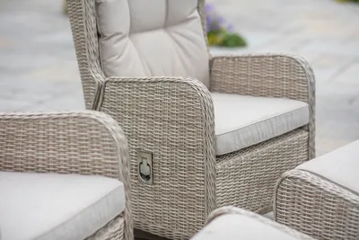 Bramblecrest Chedworth Deluxe Recliner Set with 2 Footstools & Ceramic Top Coffee Table - Sandstone - image 2