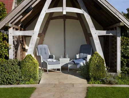 Bramblecrest Tetbury Recliner Set with 2 Footstools & Tree-Free Coffee Table - Nutmeg - image 1