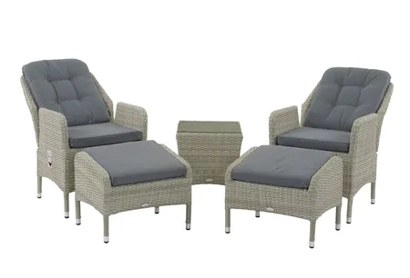 Bramblecrest Tetbury Recliner Set with 2 Footstools & Tree-Free Coffee Table - Nutmeg - image 4