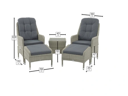 Bramblecrest Tetbury Recliner Set with 2 Footstools & Tree-Free Coffee Table - Nutmeg - image 5