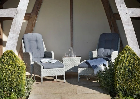 Bramblecrest Tetbury Recliner Set with 2 Footstools & Tree-Free Coffee Table - Nutmeg - image 2