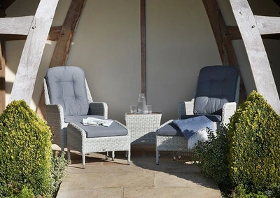 Bramblecrest Tetbury Recliner Set with 2 Footstools & Tree-Free Coffee Table - Nutmeg - image 2