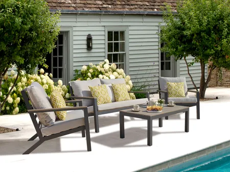 Bramblecrest Zurich Florence 2 Seat Sofa with 2 Sofa Chairs & Tree-Free Coffee Table - image 1