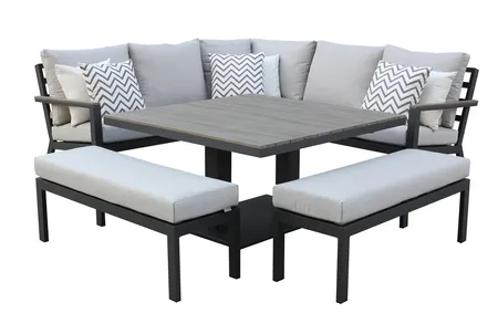 Bramblecrest Zurich Florence Sofa with Square Tree-Free Adjustable Piston Casual Dining Table & 2 Be - image 5