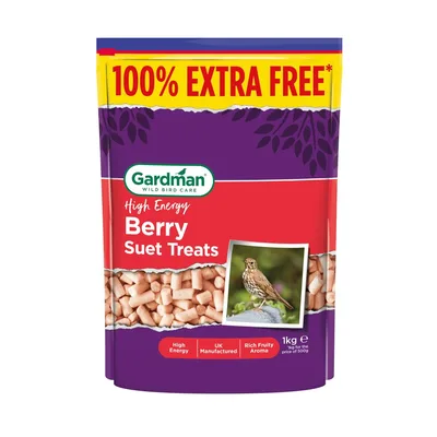 Gardman Berry Suet Treats 500g + 100% Extra Free