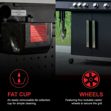 Grillstream Stealth 4 Burner with Side Burner - Matt Black - image 5