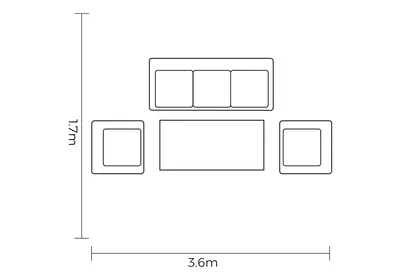 Hartman Buxton 3 Seat Lounge Set Maize - image 6